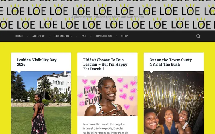 Lesbians Over Everything 网站截图