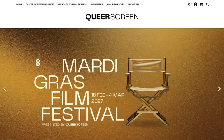 Queer Screen 悉尼同志电影节 网站截图