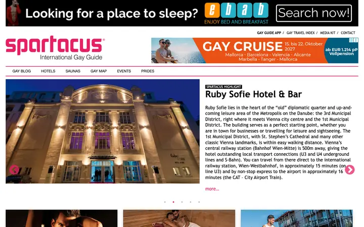 Spartacus 同志旅行指数 网站截图