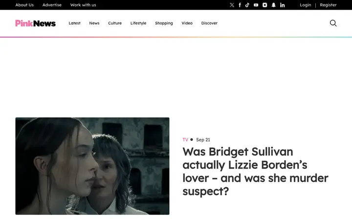 PinkNews 网站截图