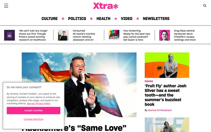 Xtra Magazine 网站截图